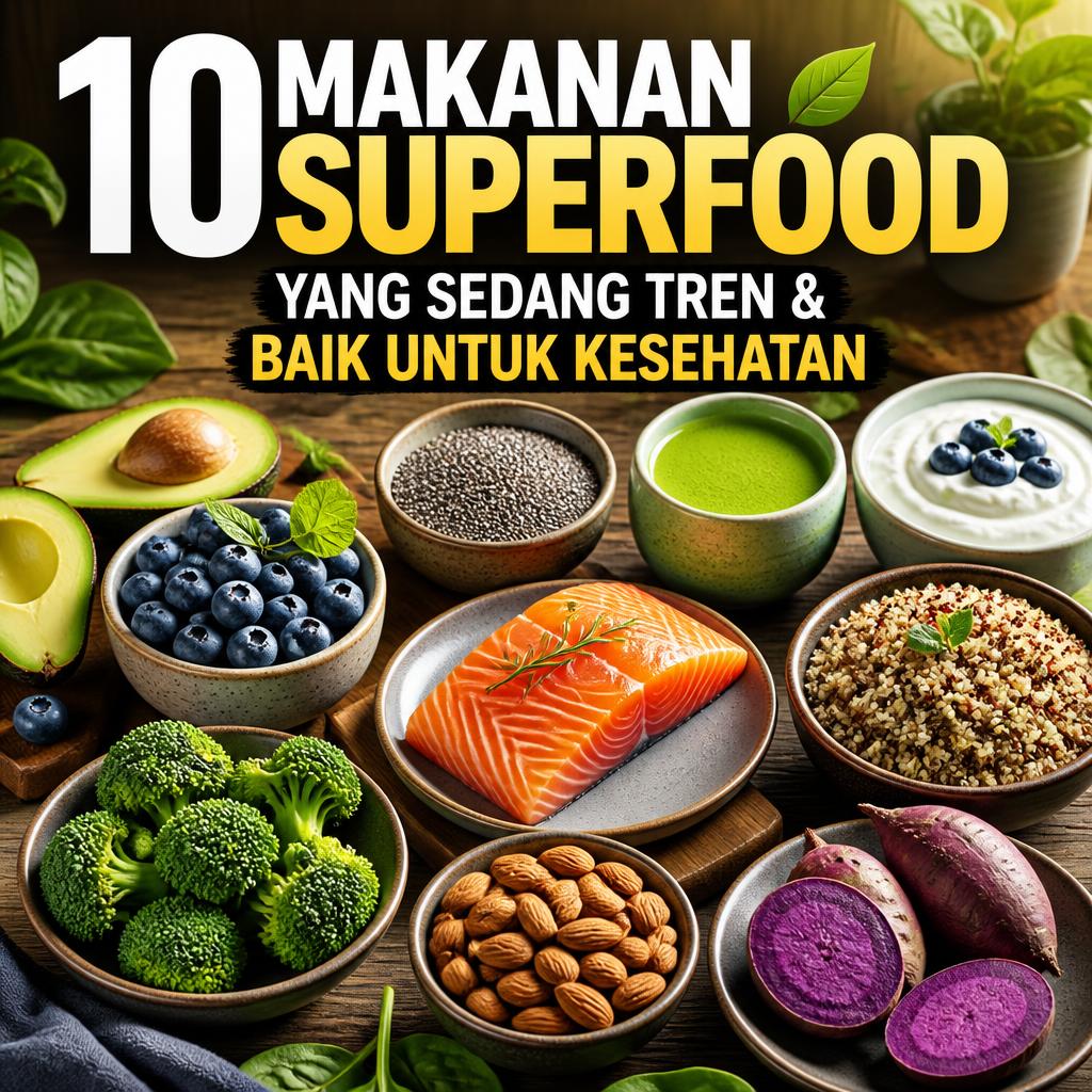 10 Makanan Superfood yang Sedang Tren dan Baik untuk Kesehatan